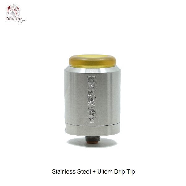 Kennedy 25 RDA Stainless Steel + Flat Drip Tip