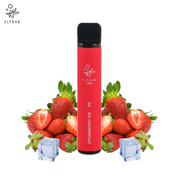 Elfbar 1500 Strawberry Ice Nikotinfrei Einweg E-Zigarette