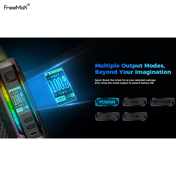 Freemax Maxus 3 Akkutraeger Output Mode