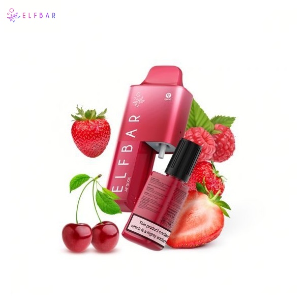 Elfbar AF5000 Strawberry Raspberry Cherry Ice Disposable Vape